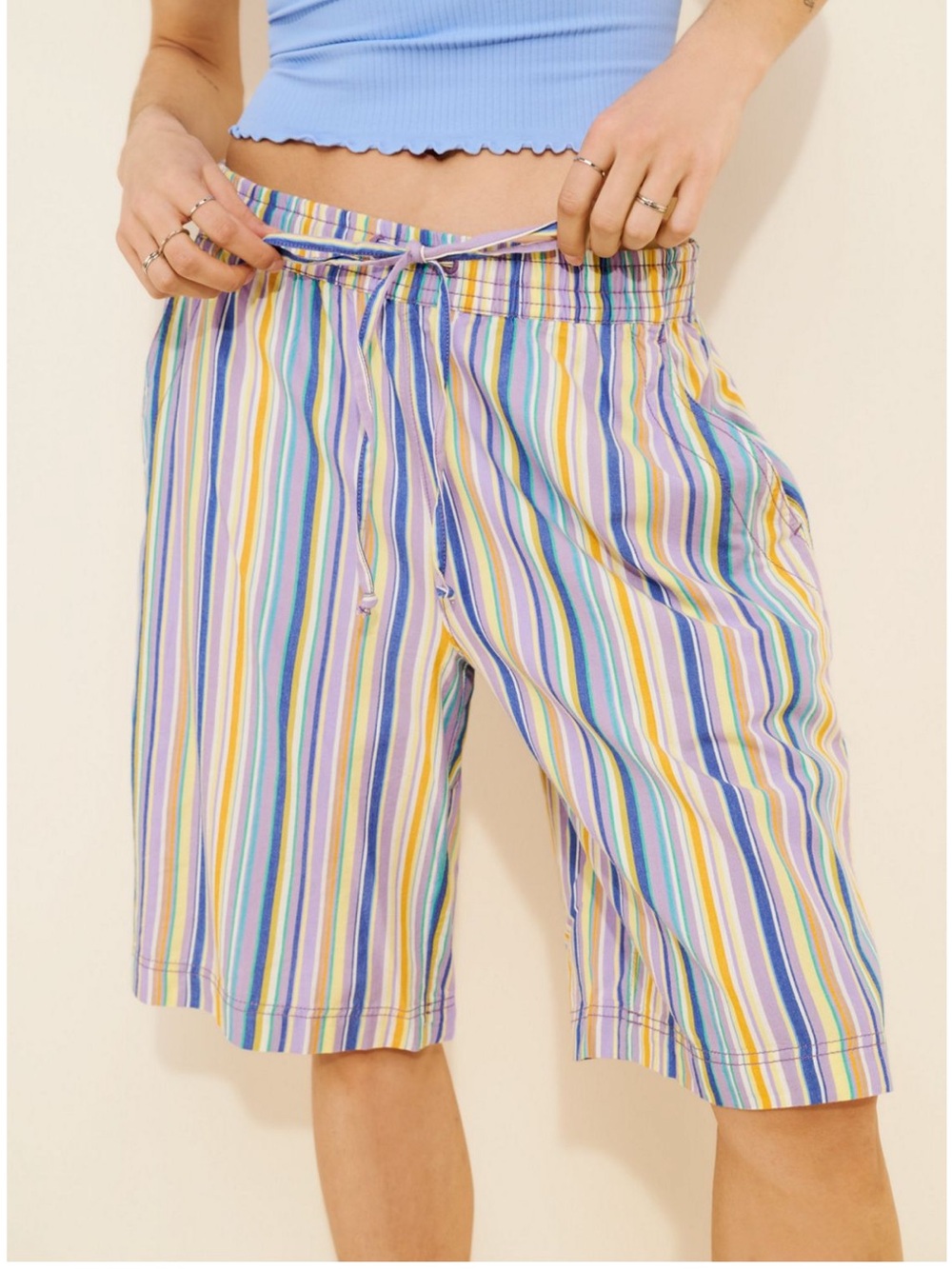Free People Saylor Poplin Stripe Shorts S - Picture 13 of 14